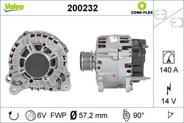 Valeo 200232 - Ģenerators autospares.lv