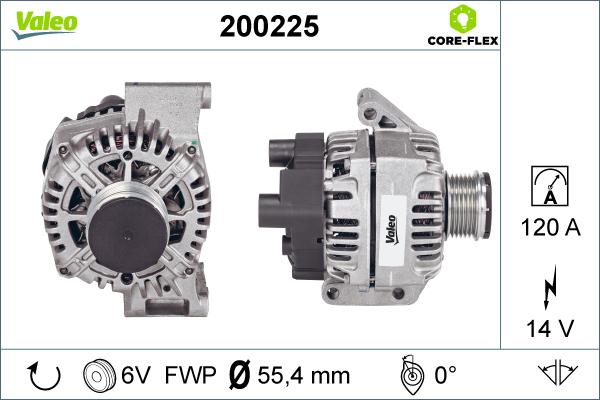 Valeo 200225 - Генератор www.autospares.lv