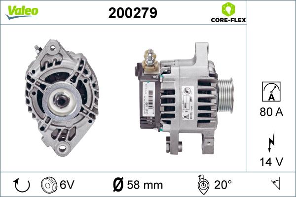 Valeo 200279 - Ģenerators autospares.lv