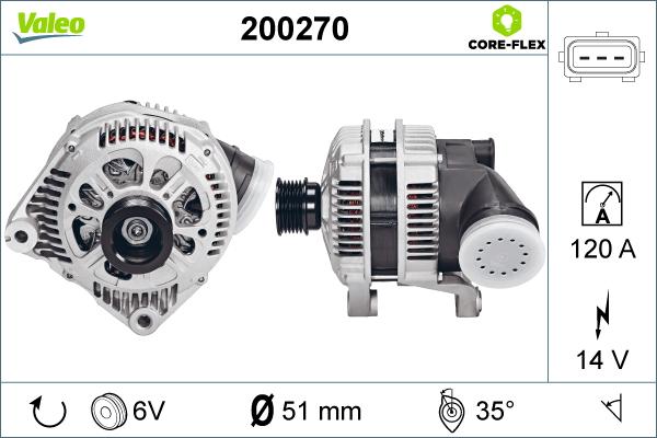 Valeo 200270 - Генератор www.autospares.lv