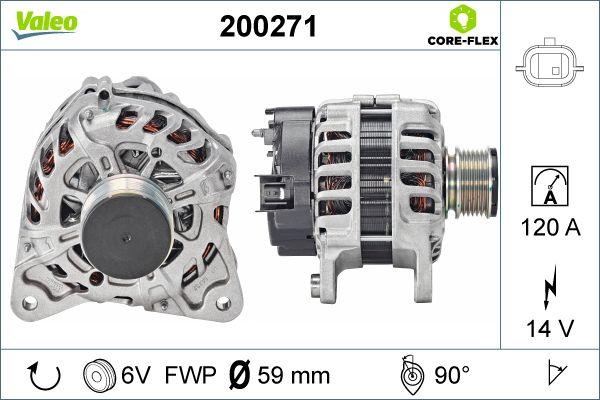 Valeo 200271 - Генератор www.autospares.lv