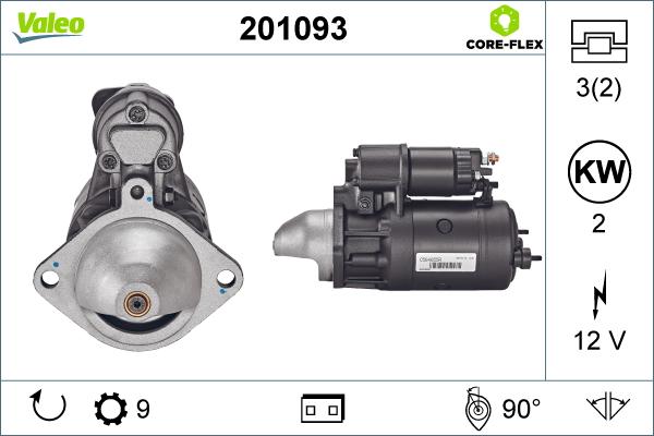 Valeo 201093 - Starteris autospares.lv