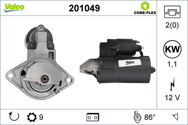 Valeo 201049 - Starter www.autospares.lv