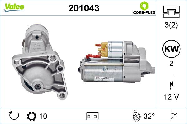 Valeo 201043 - Starteris autospares.lv