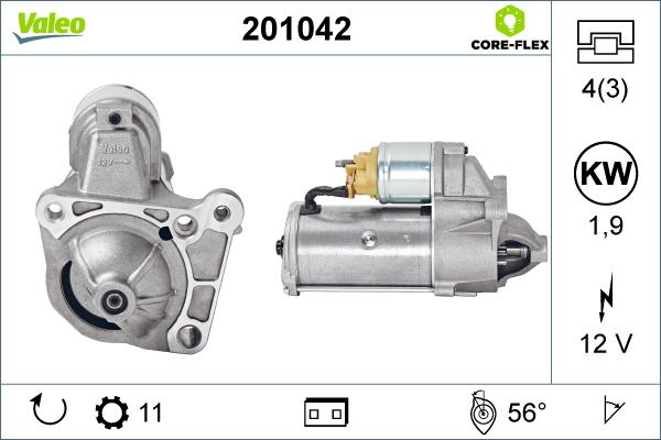 Valeo 201042 - Starter www.autospares.lv