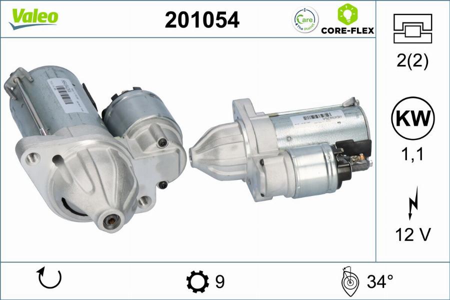 Valeo 201054 - Starteris www.autospares.lv