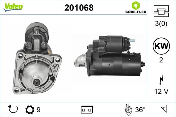 Valeo 201068 - Starteris autospares.lv