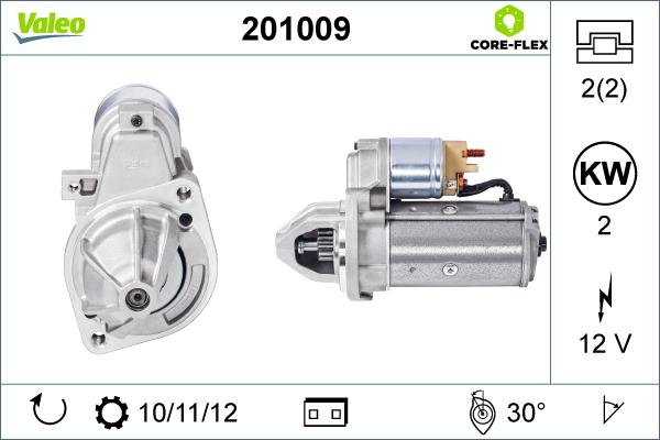 Valeo 201009 - Стартер www.autospares.lv