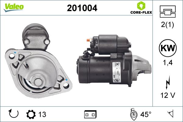 Valeo 201004 - Стартер www.autospares.lv