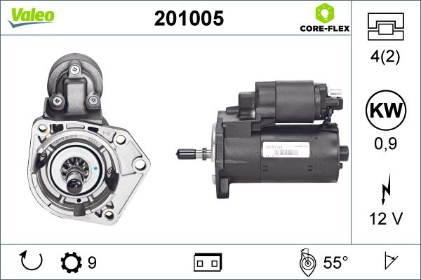 Valeo 201005 - Стартер www.autospares.lv