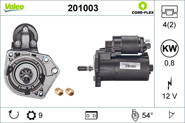 Valeo 201003 - Стартер www.autospares.lv