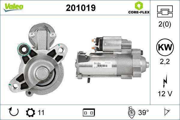 Valeo 201019 - Starteris www.autospares.lv