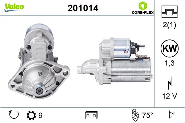 Valeo 201014 - Стартер www.autospares.lv