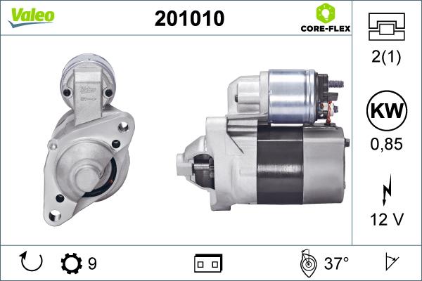 Valeo 201010 - Стартер www.autospares.lv