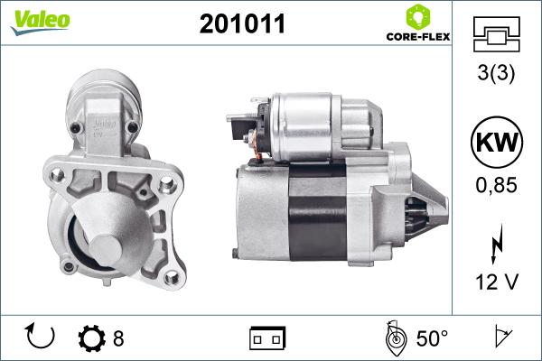 Valeo 201011 - Starteris autospares.lv