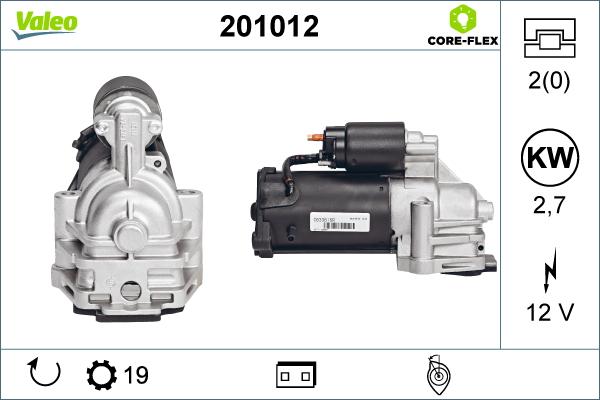 Valeo 201012 - Стартер www.autospares.lv