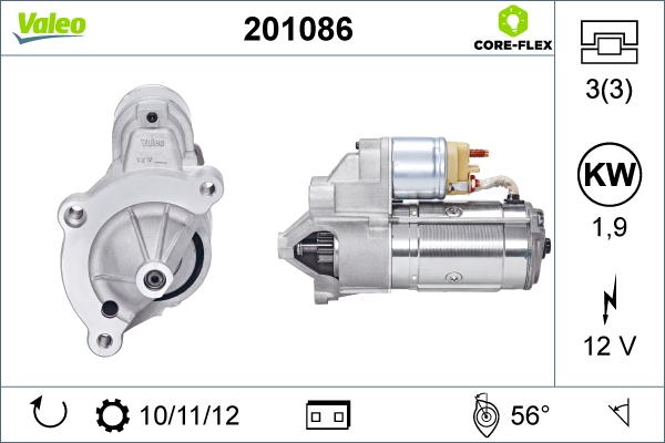 Valeo 201086 - Starteris www.autospares.lv