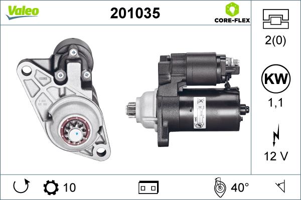 Valeo 201035 - Starteris autospares.lv