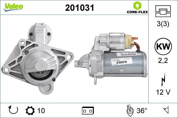 Valeo 201031 - Starteris autospares.lv