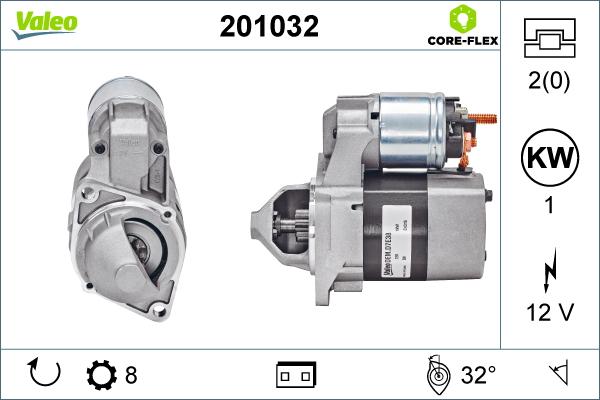 Valeo 201032 - Starteris autospares.lv