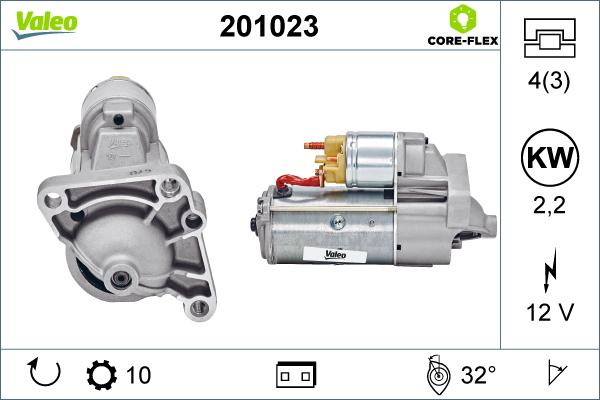 Valeo 201023 - Стартер www.autospares.lv