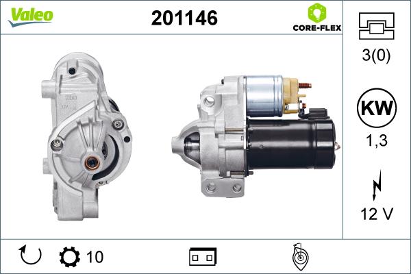 Valeo 201146 - Стартер www.autospares.lv