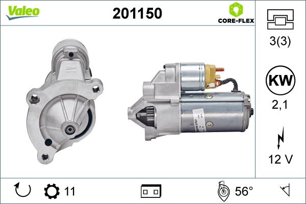 Valeo 201150 - Starteris autospares.lv