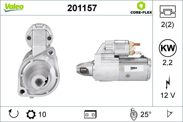 Valeo 201157 - Starteris autospares.lv