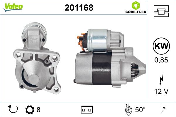 Valeo 201168 - Стартер www.autospares.lv