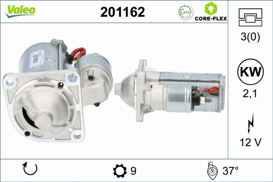 Valeo 201162 - Starteris www.autospares.lv