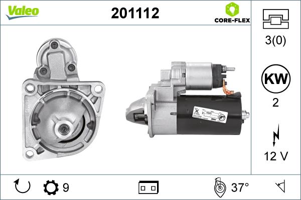 Valeo 201112 - Starteris autospares.lv