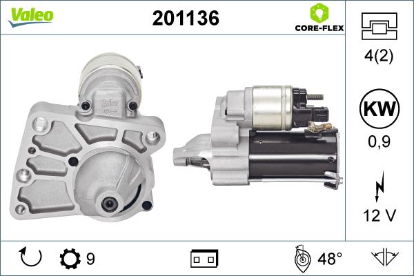 Valeo 201136 - Starteris www.autospares.lv