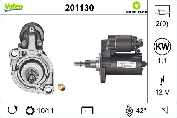 Valeo 201130 - Starteris autospares.lv