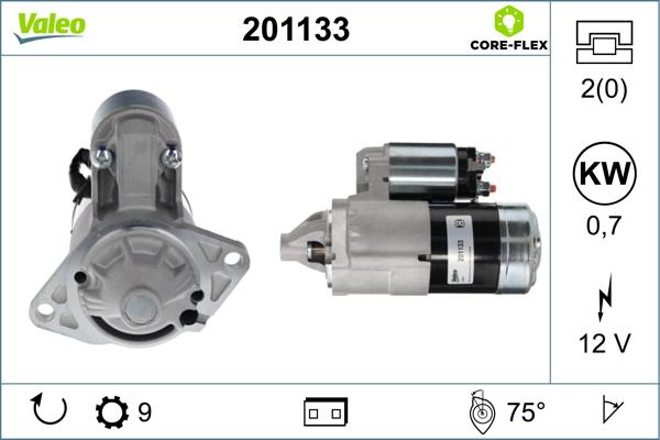 Valeo 201133 - Starteris www.autospares.lv