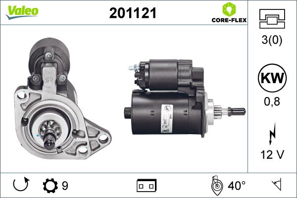 Valeo 201121 - Starteris autospares.lv