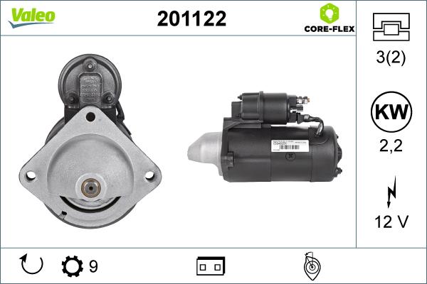 Valeo 201122 - Starteris autospares.lv