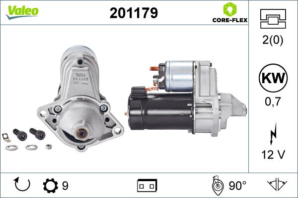 Valeo 201179 - Стартер www.autospares.lv