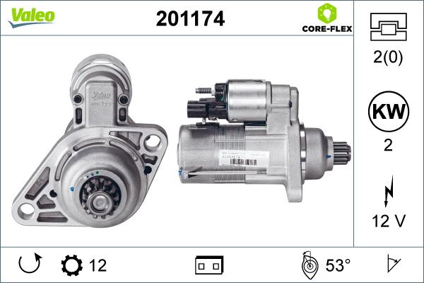 Valeo 201174 - Стартер www.autospares.lv