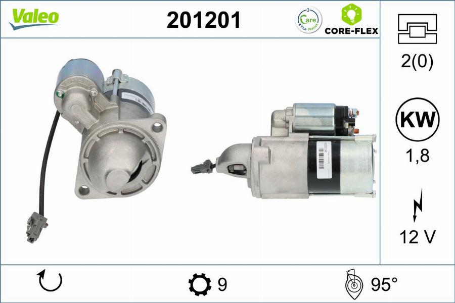 Valeo 201201 - Starteris www.autospares.lv