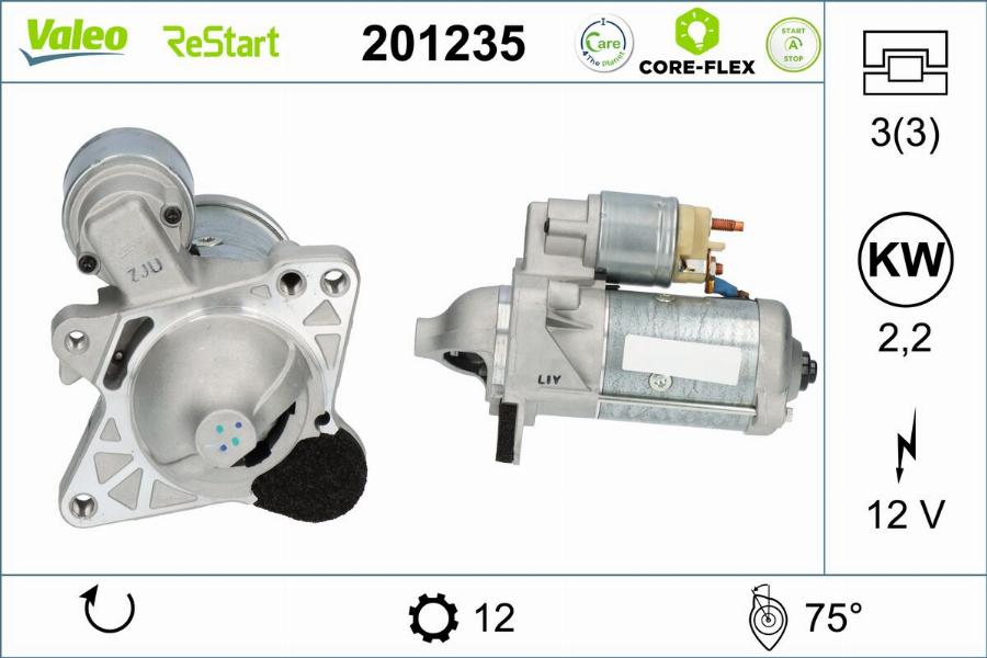 Valeo 201235 - Starteris www.autospares.lv