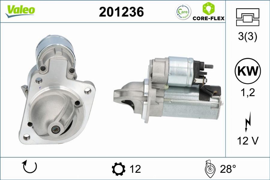 Valeo 201236 - Starteris www.autospares.lv