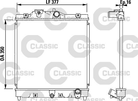 Valeo 231434 - Радиатор, охлаждение двигателя www.autospares.lv