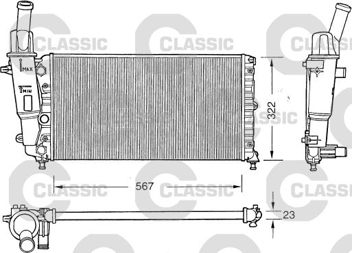 Valeo 231558 - Radiators, Motora dzesēšanas sistēma www.autospares.lv