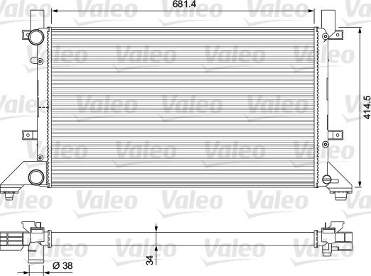 Valeo 231605 - Радиатор, охлаждение двигателя www.autospares.lv