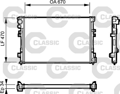 Valeo 231168 - Radiators, Motora dzesēšanas sistēma www.autospares.lv