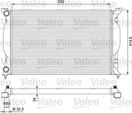 Valeo 232963 - Радиатор, охлаждение двигателя www.autospares.lv