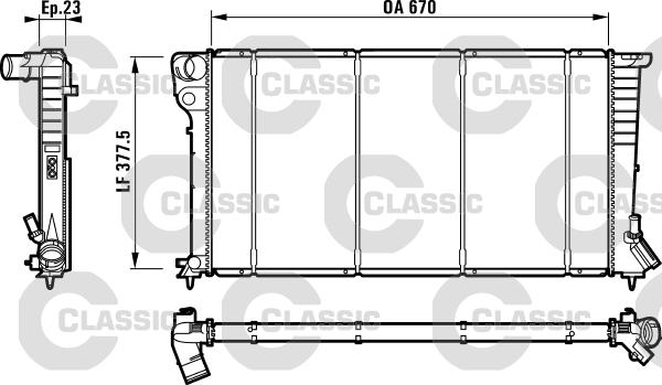 Valeo 232517 - Radiators, Motora dzesēšanas sistēma www.autospares.lv