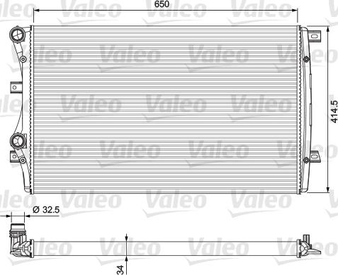 Valeo 232872 - Radiators, Motora dzesēšanas sistēma www.autospares.lv