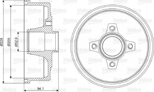 Valeo 237098 - Bremžu trumulis www.autospares.lv