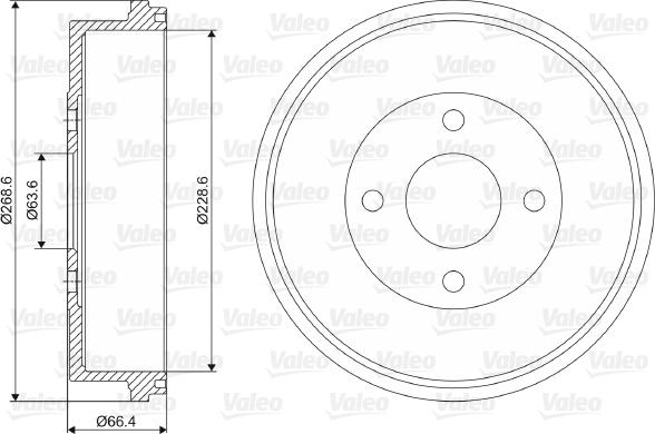 Valeo 237045 - Bremžu trumulis www.autospares.lv